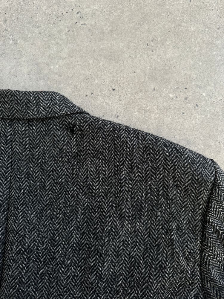 Burberry 1990s Pure Wool Herringbone Single Breasted Blazer - 46R/XXL image 13