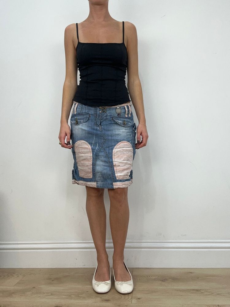 💻 vintage edit twenty-four | small mid wash denim skirt