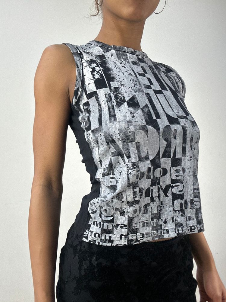vintage edit thirty-six | small grey morgan de toi graphic tank top image 4