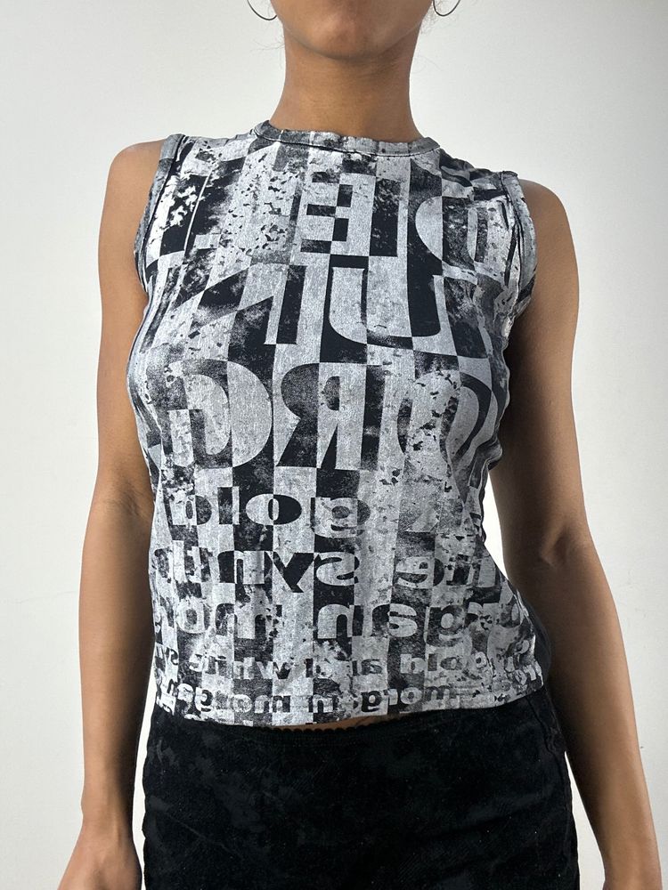 vintage edit thirty-six | small grey morgan de toi graphic tank top image 1