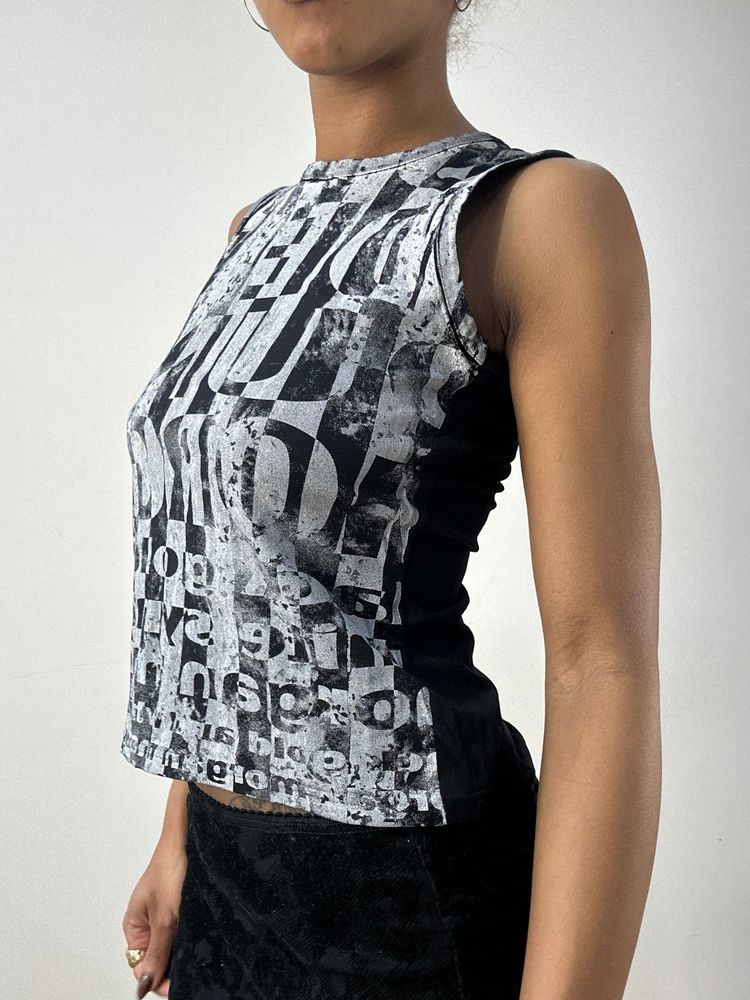vintage edit thirty-six | small grey morgan de toi graphic tank top image 5
