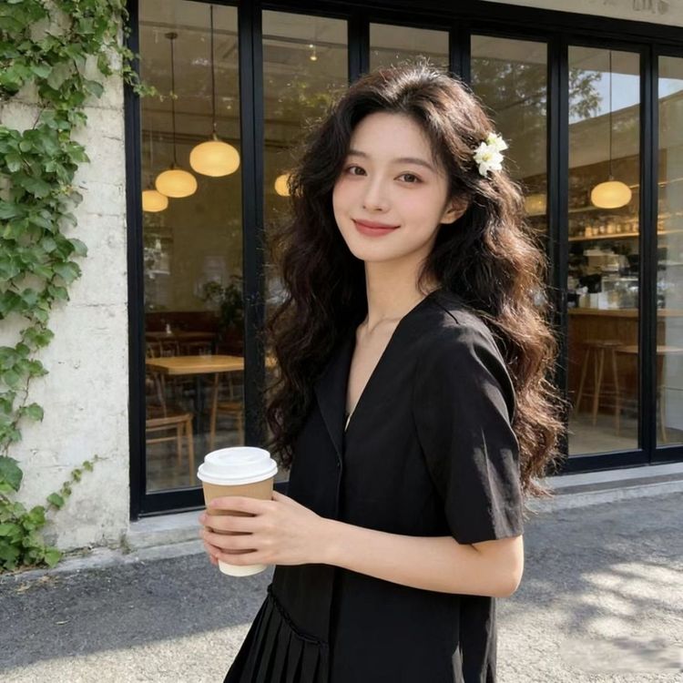 Other Cop.Copine Black Pleated Short Sleeve Dress product image
