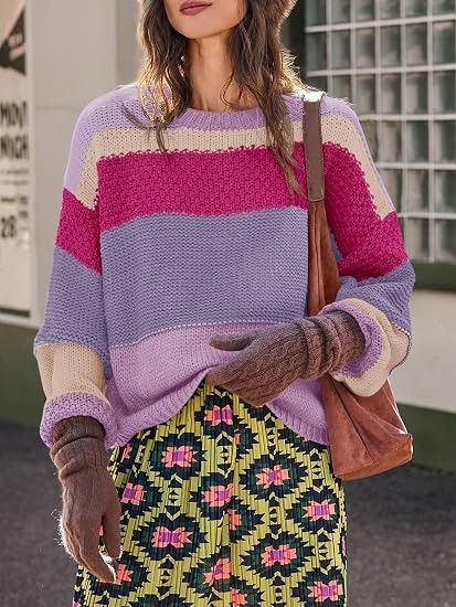 Color Block Knit Sweater image 1