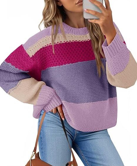Color Block Knit Sweater image 5