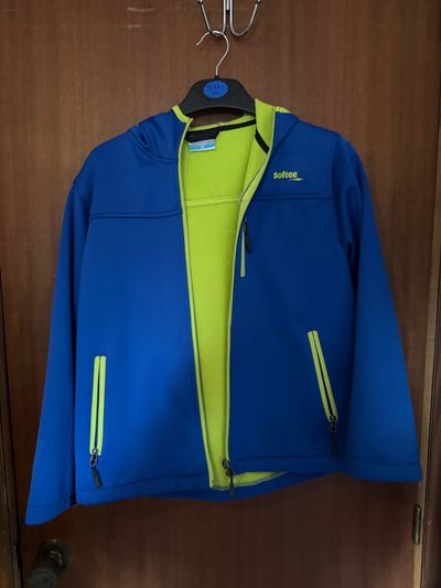 Softee Blue And Lime Green Zip-Up Jacket