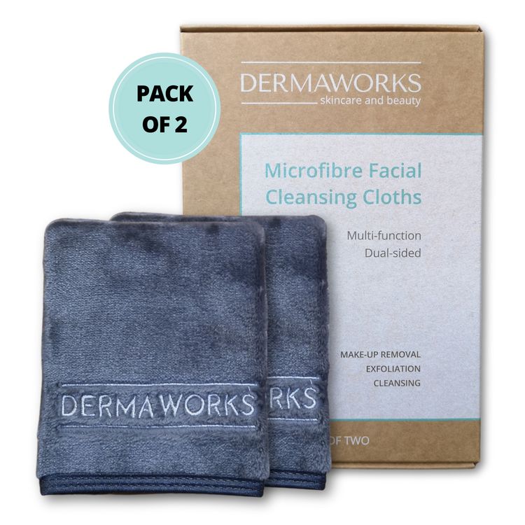 Dermaworks Microfibre Facial Cleansing Cloths Pack Of 2