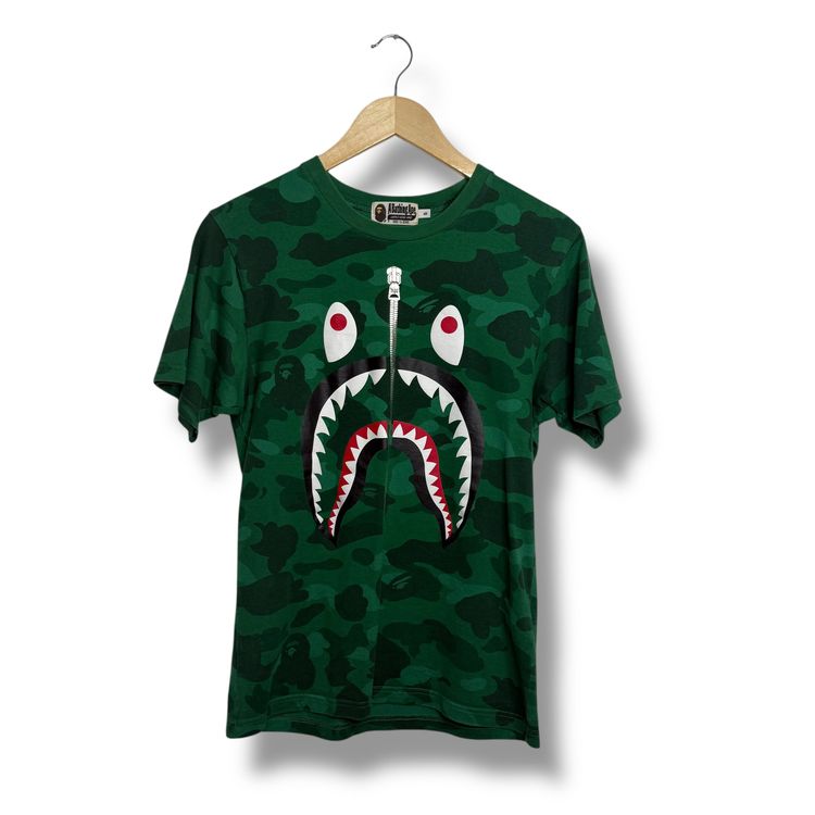 A Bathing Ape shark T-shirt Green small