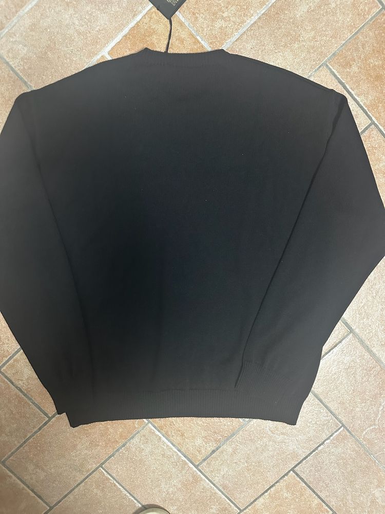 Versace Black Knit Sweater With Logo 7