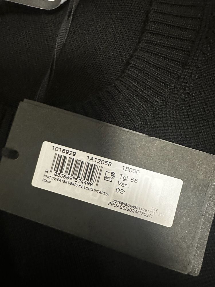 Versace Black Knit Sweater With Logo 5