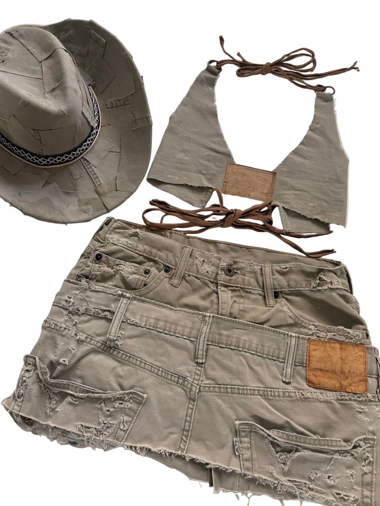 BEIGE DENIM COWBOY HAT imagen 3