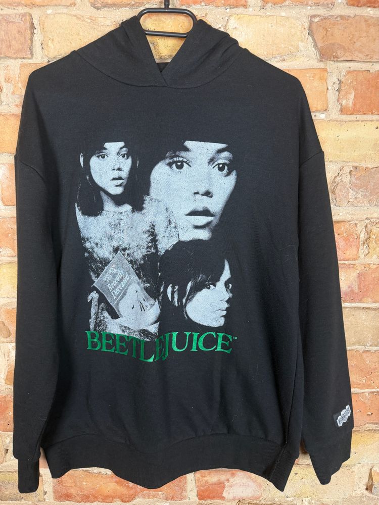 Black Hoodie With Beetlejuice Print