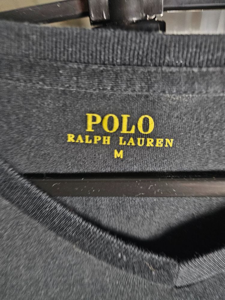 Polo Ralph Lauren Black V-Neck T-Shirt  Vintage