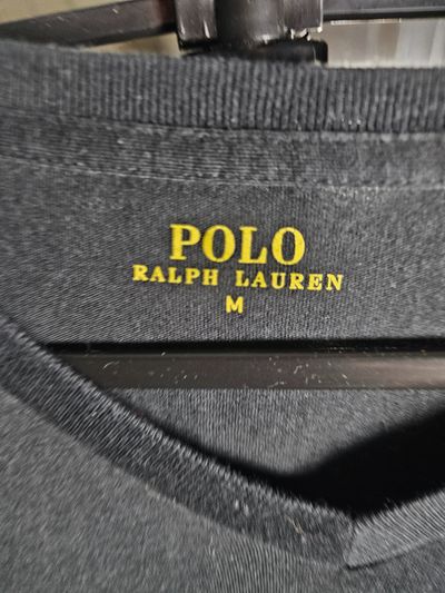 Polo Ralph Lauren Black V-Neck T-Shirt Vintage