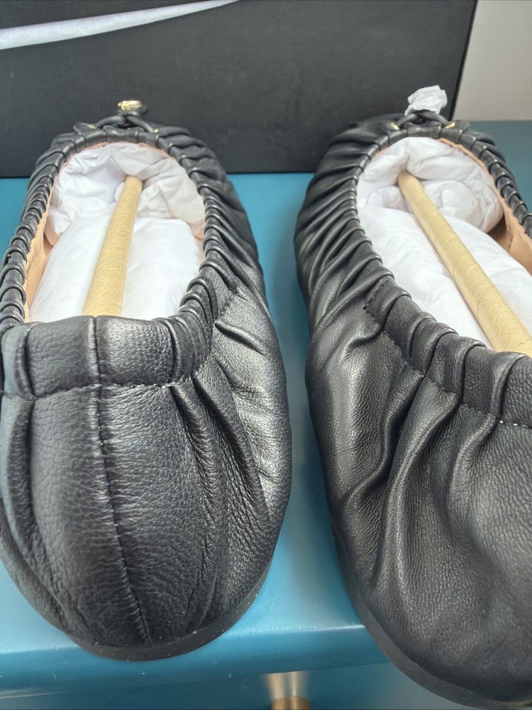 Coach Eleanor Leather Ballet Flat Shoes C6755 Black Uk 4.5 BNIB image 5