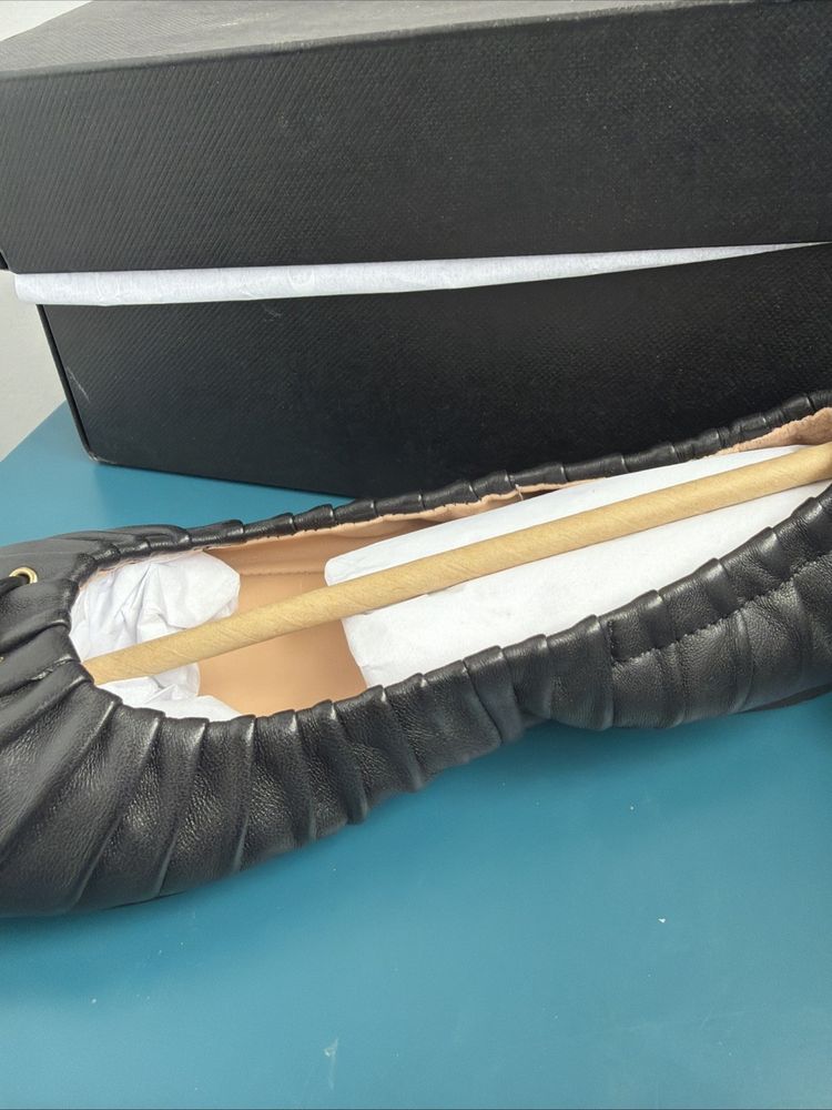 Coach Eleanor Leather Ballet Flat Shoes C6755 Black Uk 4.5 BNIB image 4