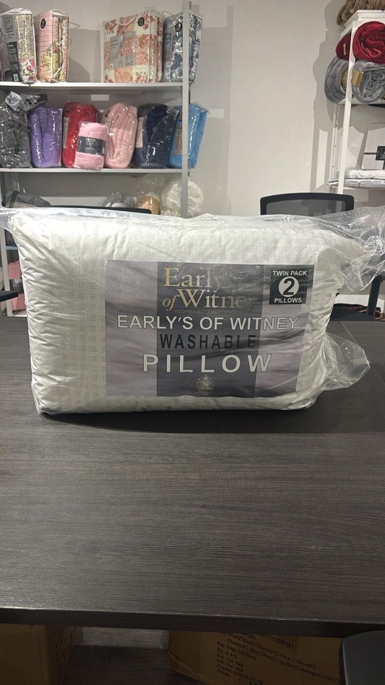 2 pack pillow Early'S Of Witney Washable Pillow Twin Pack