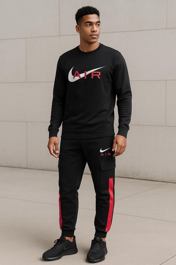 Men’s Nike Air Black Sweatshirt & Jogger Tracksuit