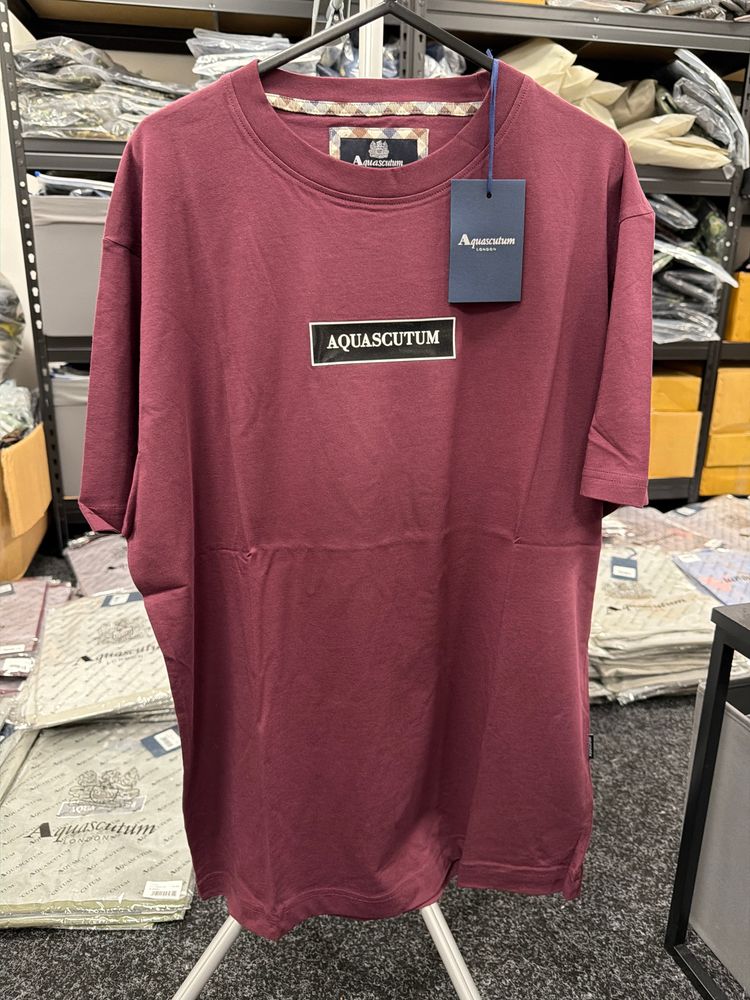 Red AQUASCUTUM tee brand new taq14 