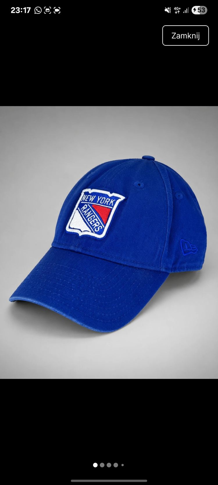 New York Rangers Blue Baseball Cap
