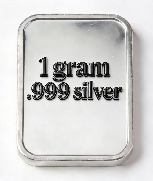 1 Gram Silver Bar/coin as seen on screen