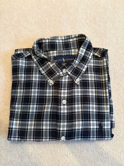 Ralph Lauren - Black And White Checkered Long Sleeve Shirt