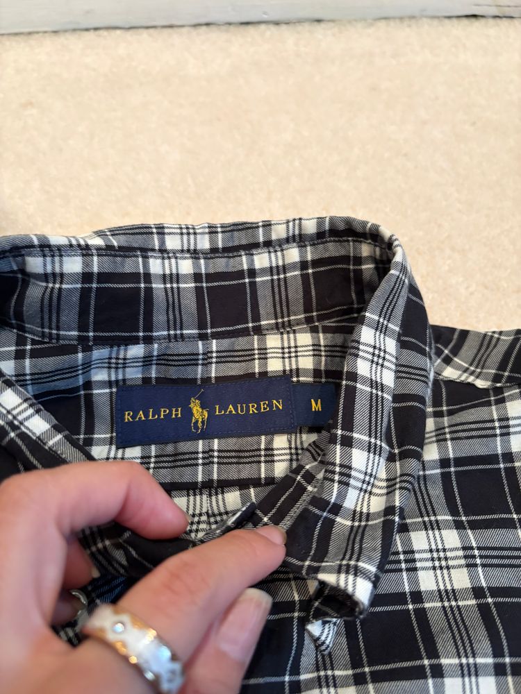 Ralph Lauren - Black And White Checkered Long Sleeve Shirt image 3