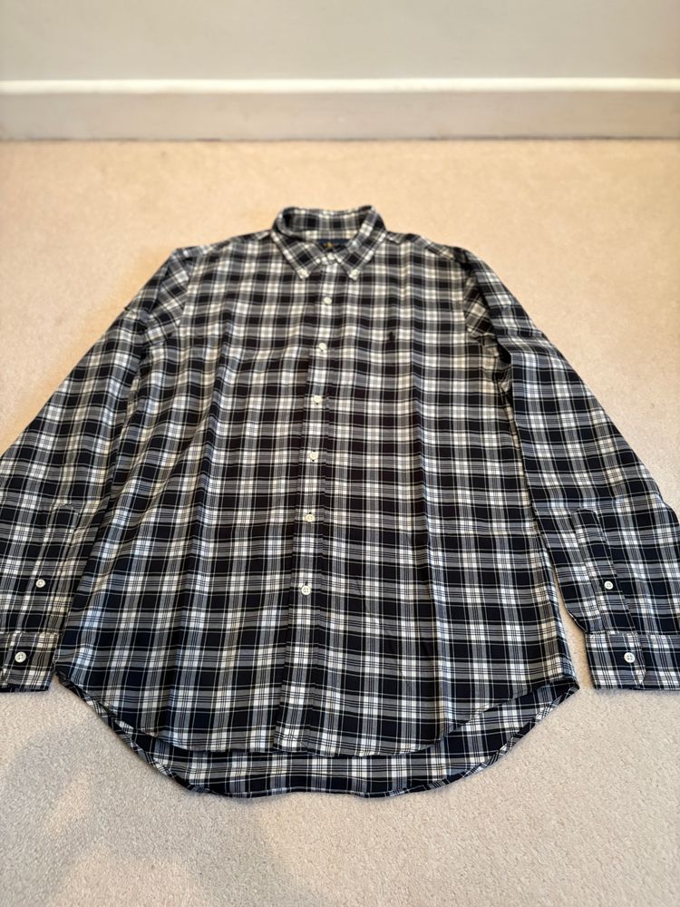 Ralph Lauren - Black And White Checkered Long Sleeve Shirt image 8
