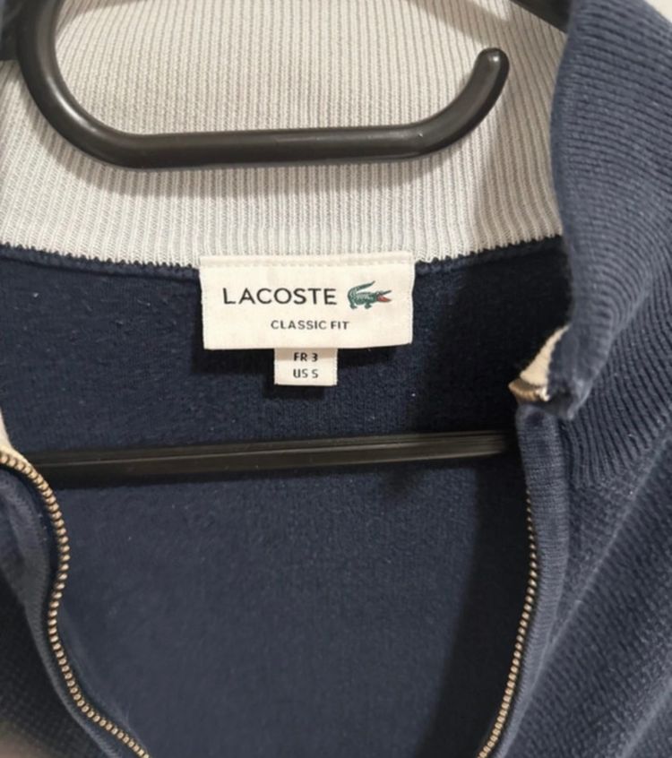 Lacoste Navy Zip-Up Sweater image 3