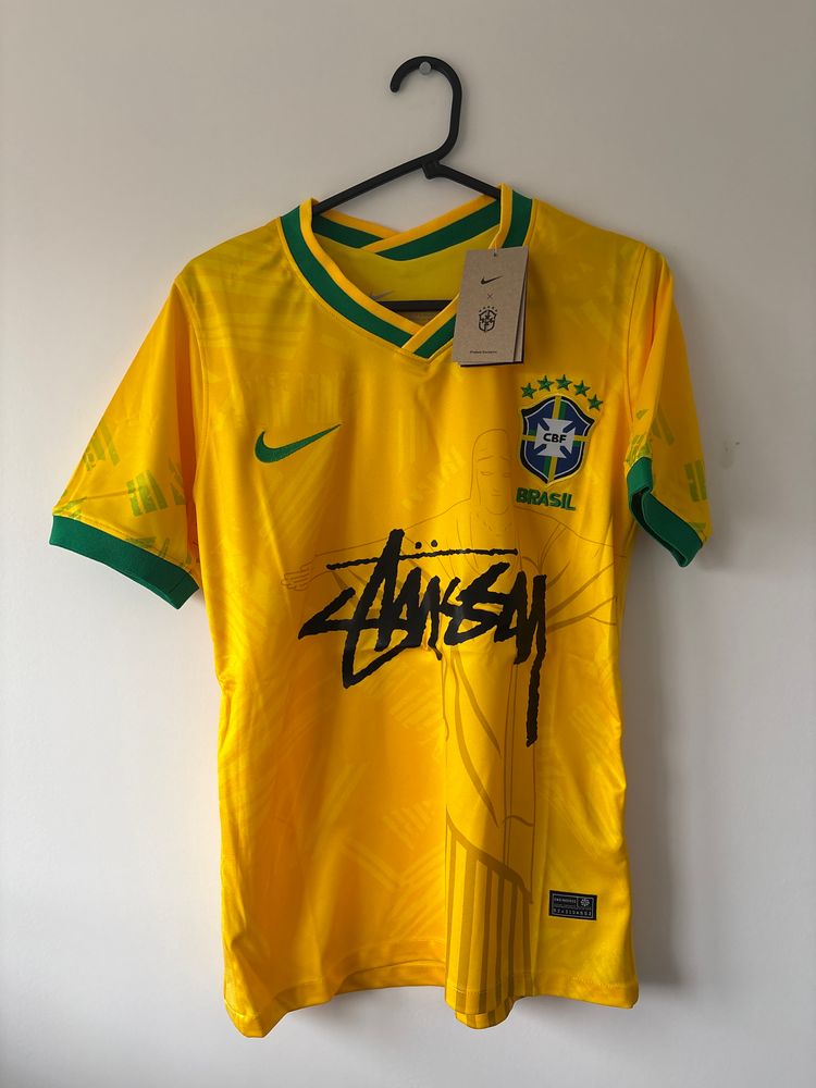 Stussy X Nike Yellow Brazil Football Jersey