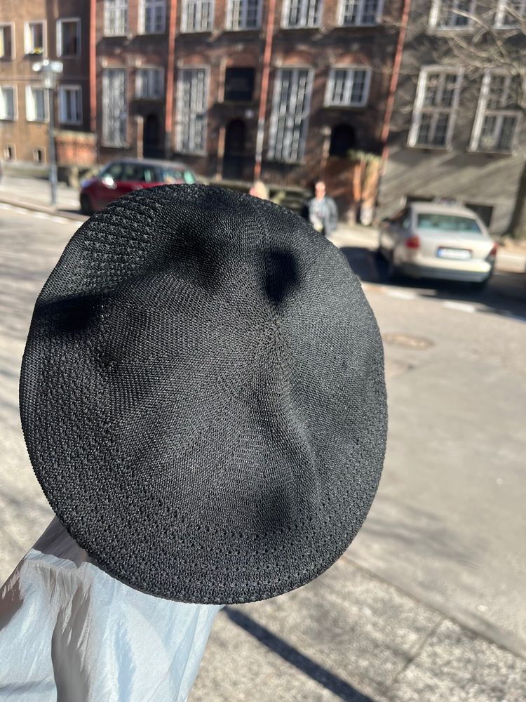 Kangol Black Knit Flat Cap tropik 504 image 6