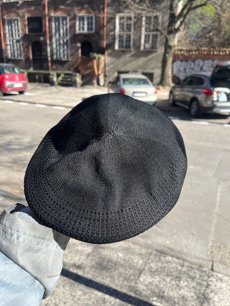 Kangol Black Knit Flat Cap tropik 504 image 5