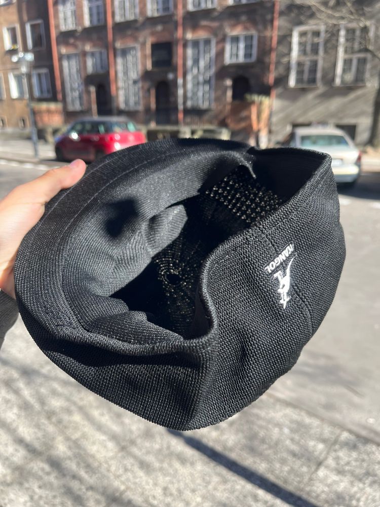 Kangol Black Knit Flat Cap tropik 504 image 10