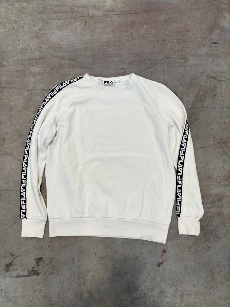 Fila FILA white sweatshirt with logo tape on sleeves product image