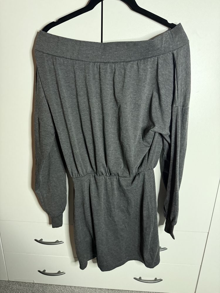 Grey Off-Shoulder Dress