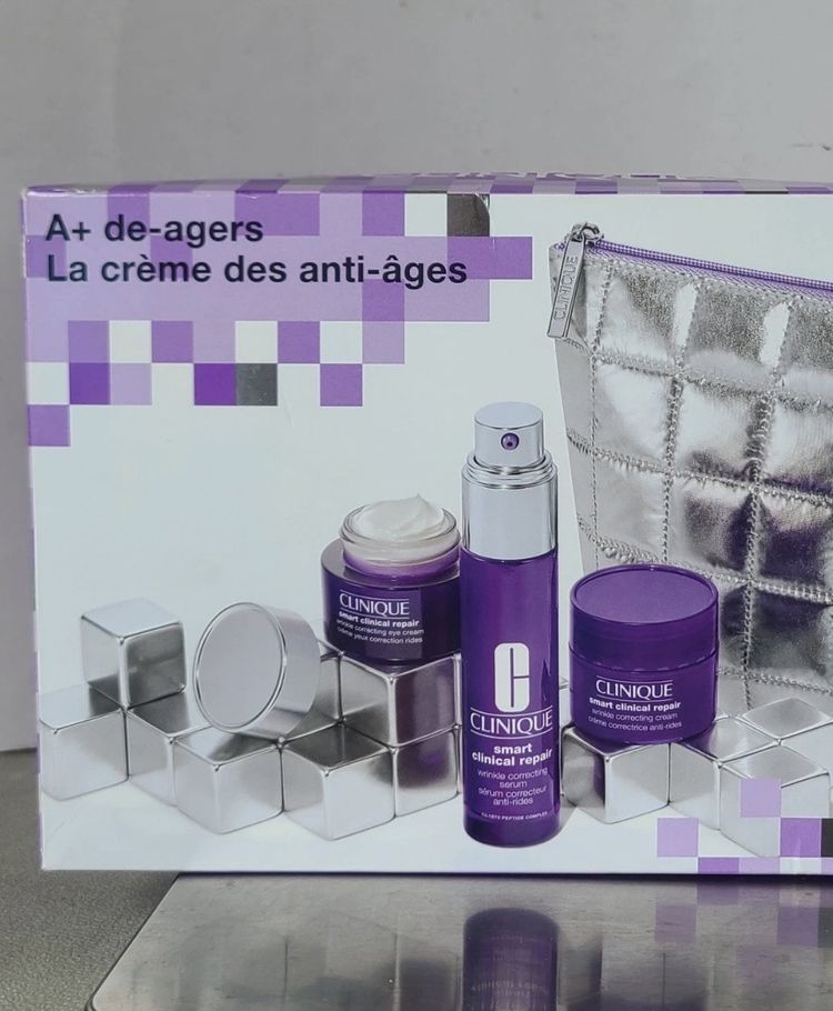 Clinique Smart Clinical Repair A+ De-Agers Set Serum Cream Eye & Bag BNIB £130 image 1