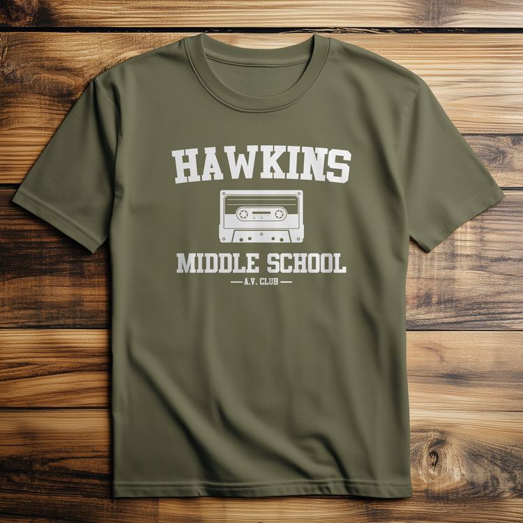 Hawkins Middle School T-Shirt image 4