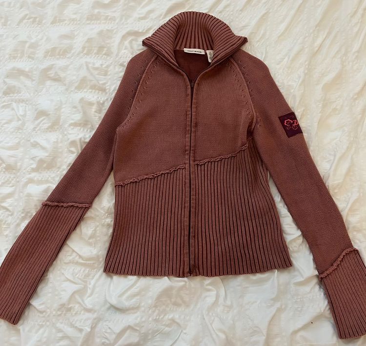 DKNY DKNY knit zip-up sweater product image