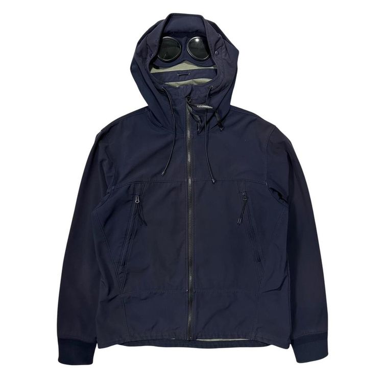 CP Company Navy Soft Shell Goggle Jacket image 1