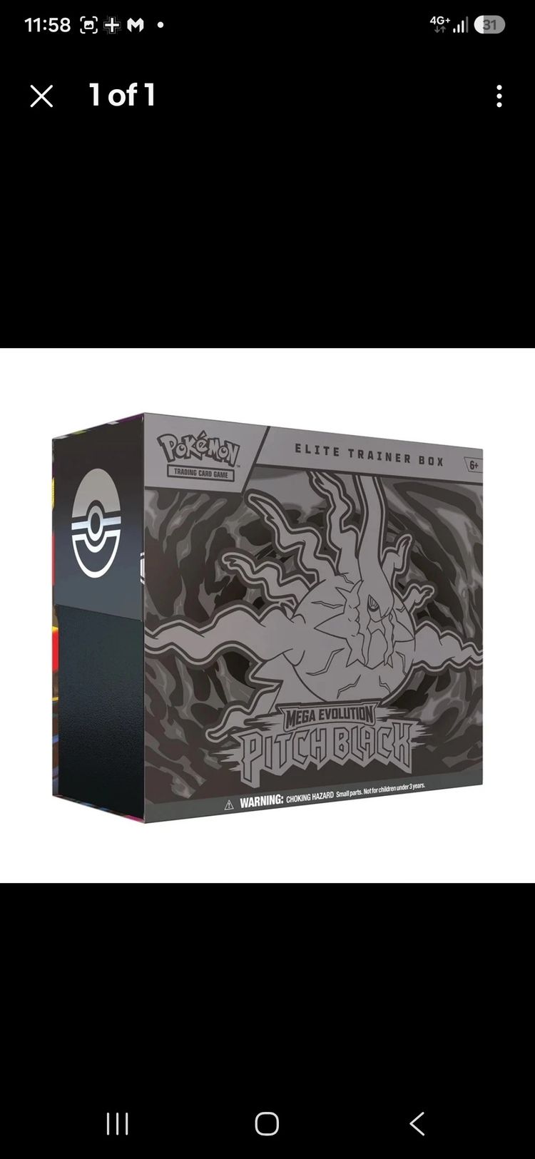Pokémon Elite Trainer Box Mega Evolution Pitch Black