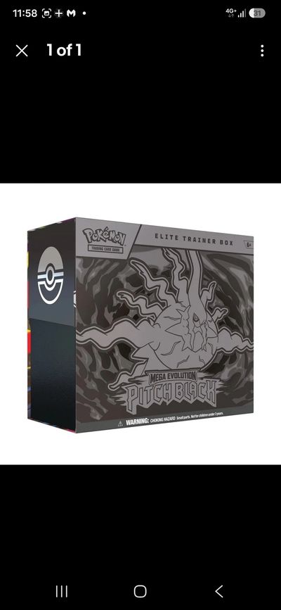 Pokémon Elite Trainer Box Mega Evolution Pitch Black
