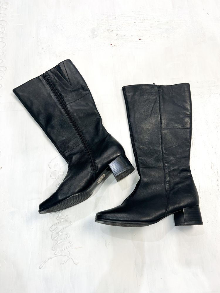 ⭐️office siren | uk 6 black knee-high block-heel boots imagen 3