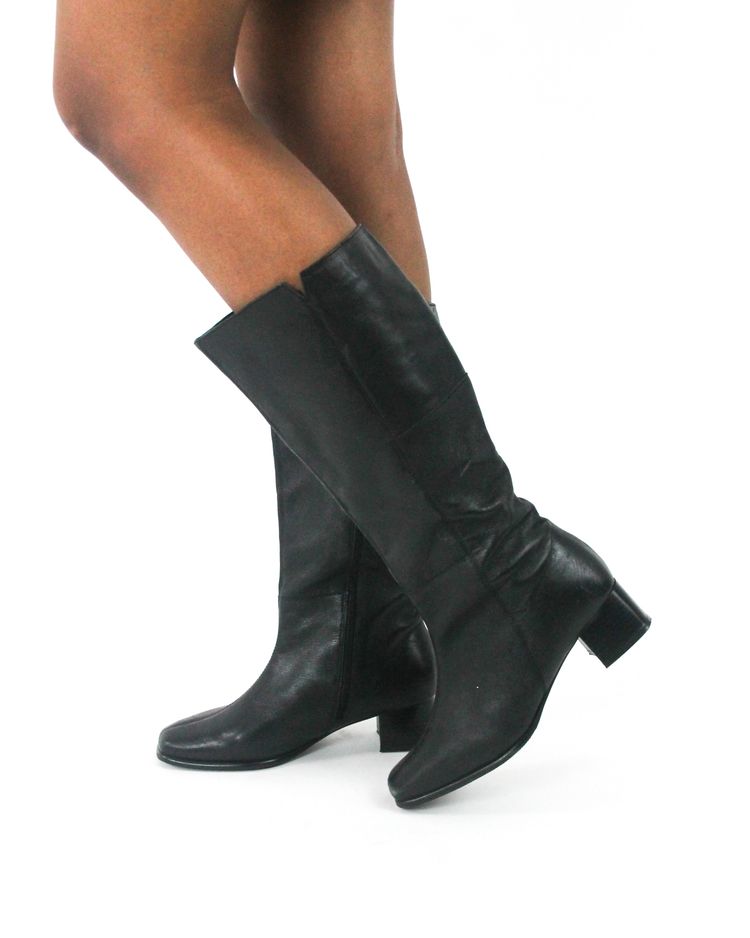 ⭐️office siren | uk 6 black knee-high block-heel boots imagen 5