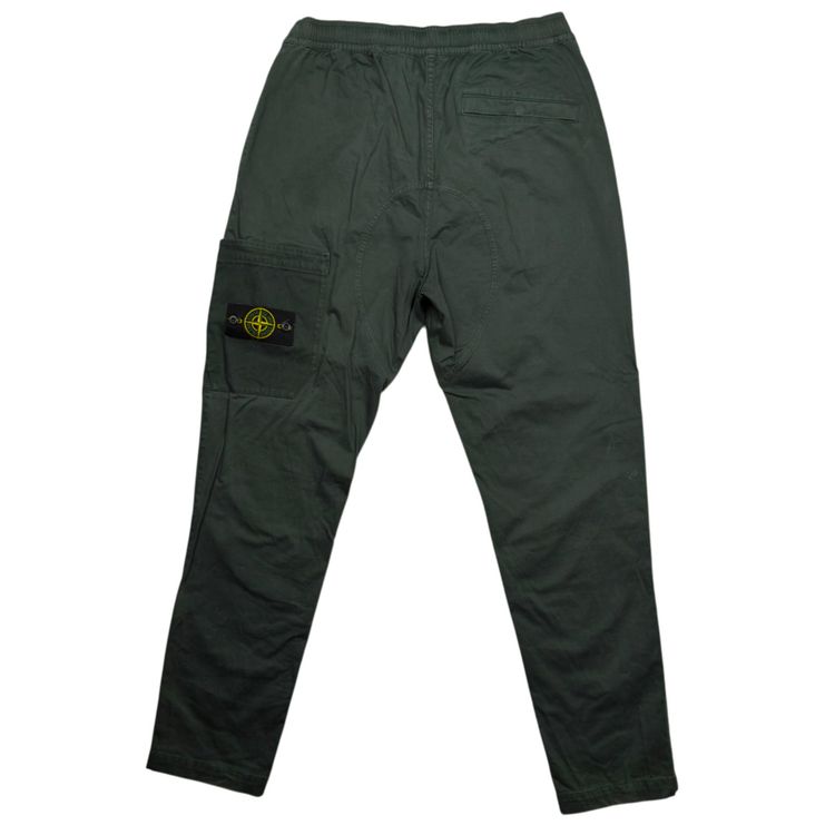 A/W 22 Stone Island Stretch Cotton Cuffed Cargo Trousers - 32 RE-T - Dark Green