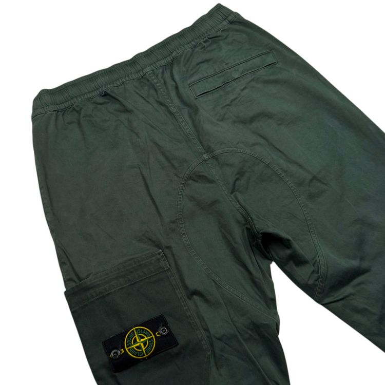A/W 22 Stone Island Stretch Cotton Cuffed Cargo Trousers - 32 RE-T - Dark Green 5