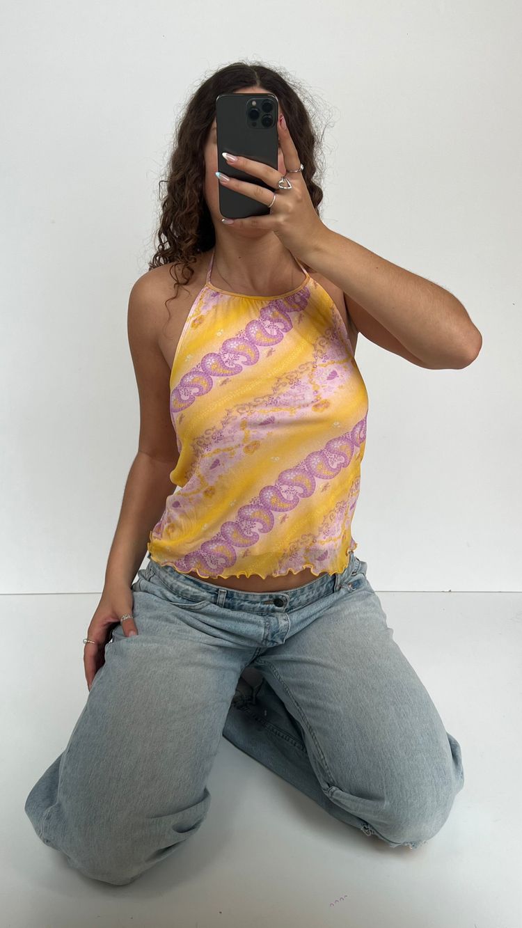 00s yellow paisley cami- size L image 2