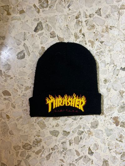 Thrasher Black Beanie Hat