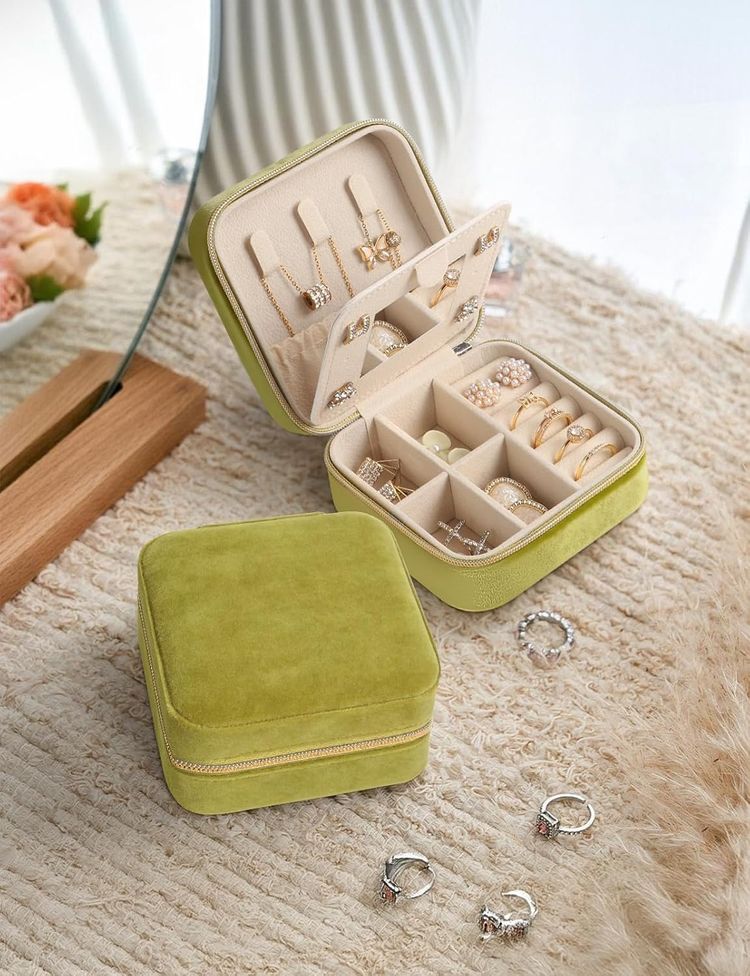 Green Jewelry Storage Box obraz 2