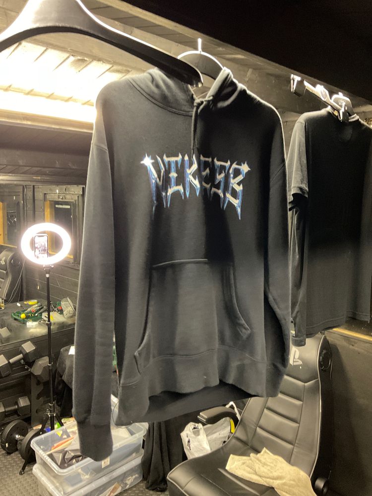 Nike special edition Black Hoodie/ lightning blue 