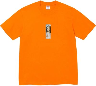 SUPREME PRAYER CARD BOX LOGO T-SHIRT 'ORANGE' (FW26)