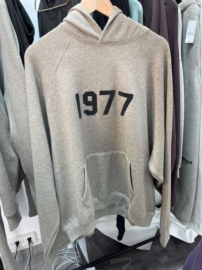 Grey Hoodie With 1977 Print